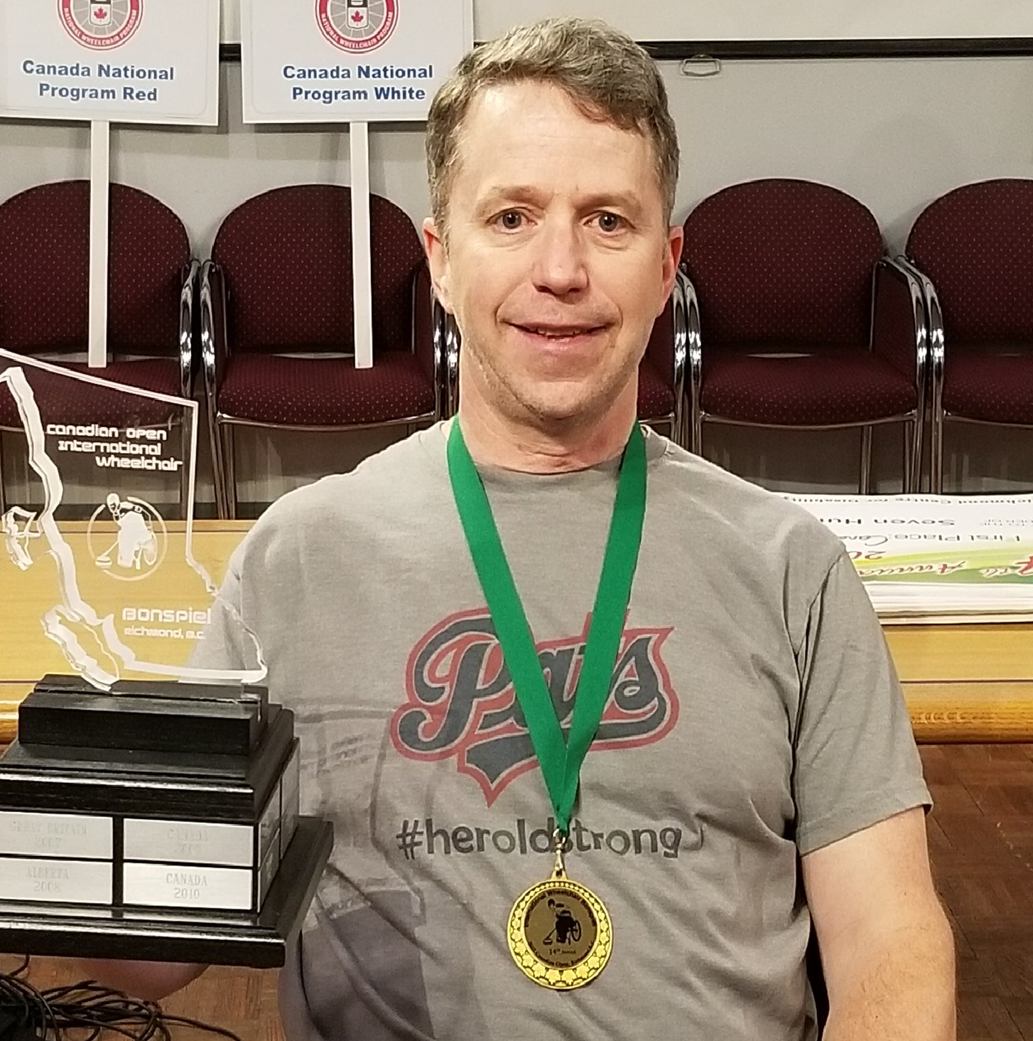 Dash competing for Canada at the World Wheelchair Curling Championship